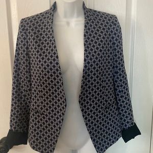 Theory women’s navy white jacket blazer size 2 good condition
